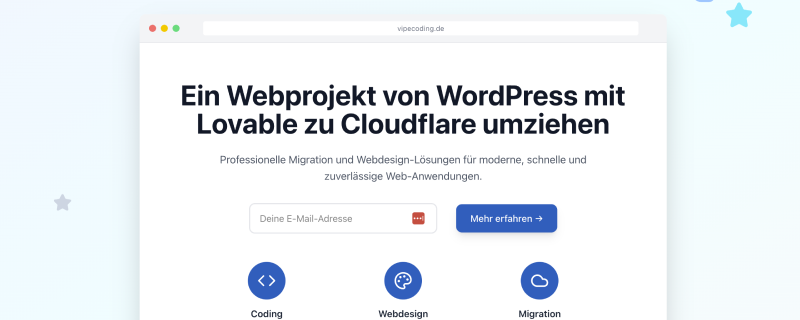 WordPress ablösen mit Lovable & Cloudflare